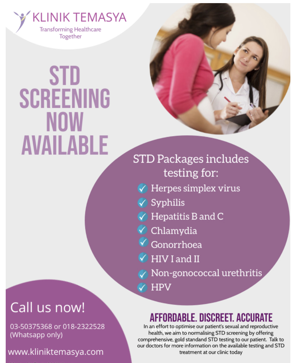 STD Screening Klinik Temasya