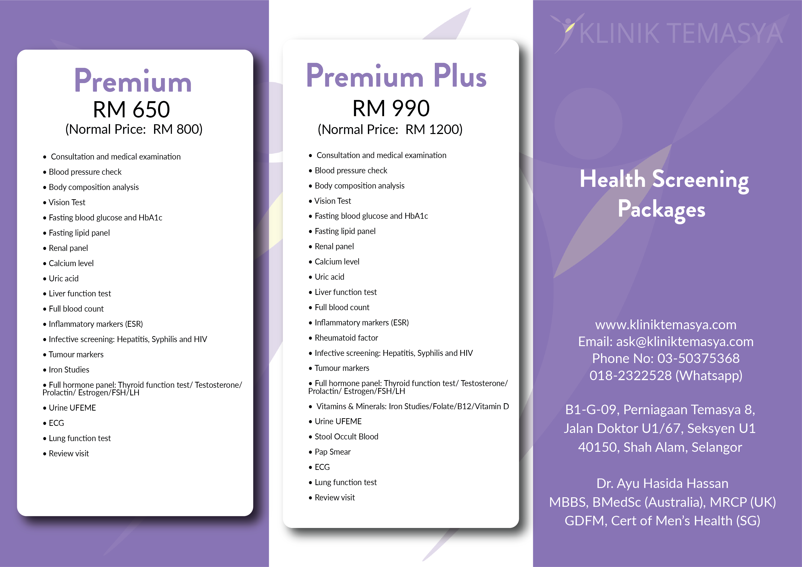 Health screening package promotion malaysia 2021